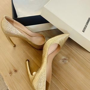 Gold pumps - Nicholas Kirkwood Platino